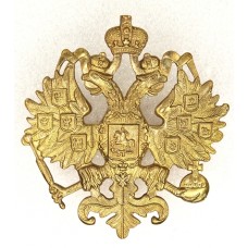 Кокарда офицеров и нижних чинов Русской Императорской армии в период правления Императора Александра II, Александра III и начальный период правления Николая II. Желтый прибор. 